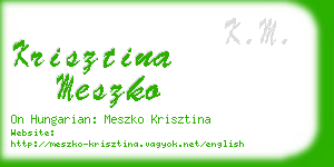 krisztina meszko business card